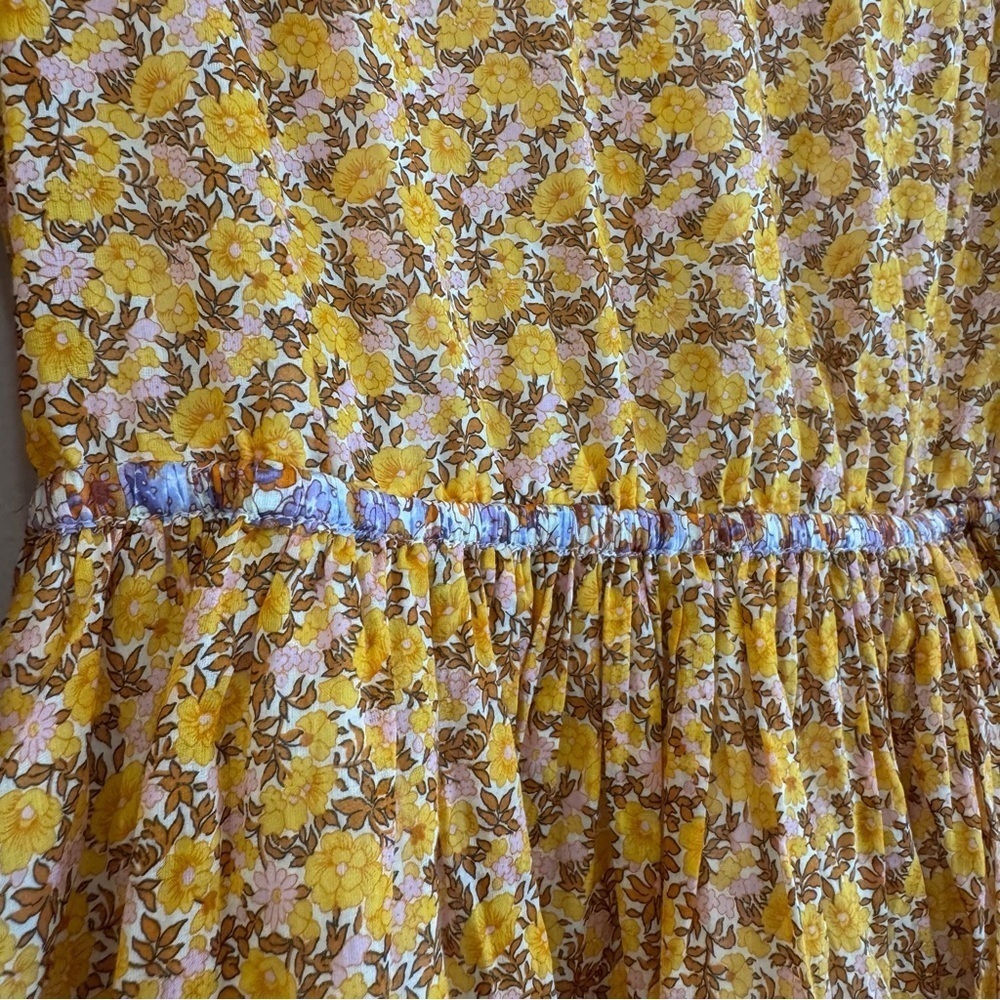 Maje Risso Cutout Floral Dress Long Sleeve Sundress Bishop Sleeves 40EU L US - Picture 8 of 14